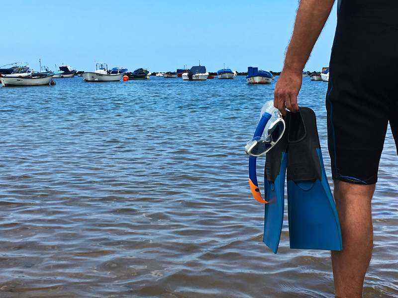 Snorkel en la playa de Las Teresitas